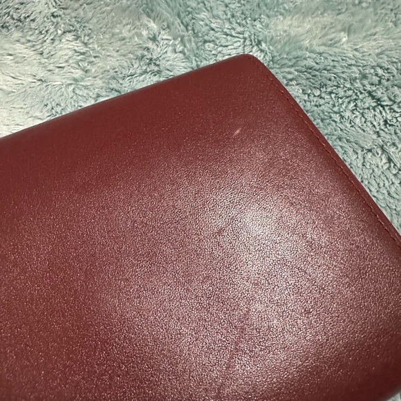 Cartier Burgundy Tri Fold Wallet With Kiss Lock 💋 - Picture 8 of 15